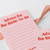 Pink and Red Advice for the Bride-To-Be Printable Cards