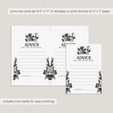 Gothic Advice for the Bride Cards Printable