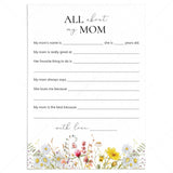 All About My Mom Printable by LittleSizzle