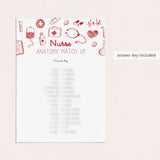 Anatomy Matching Game Printable Answers Included