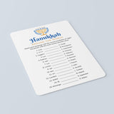 Printable Hanukkah Game Around The World with Answer Key