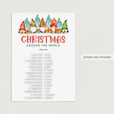 Printable Merry Christmas Around The World Game with Answers