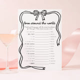 Printable Love Around The World Game with Answer Key