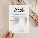 Happy Birthday Around The World Birthday Party Game Printable