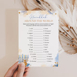 Hanukkah Table Game Card Around The World Printable