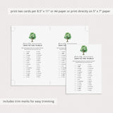Printable Family Around The World Game with Answers