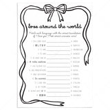 Printable Love Around The World Game with Answer Key by LittleSizzle