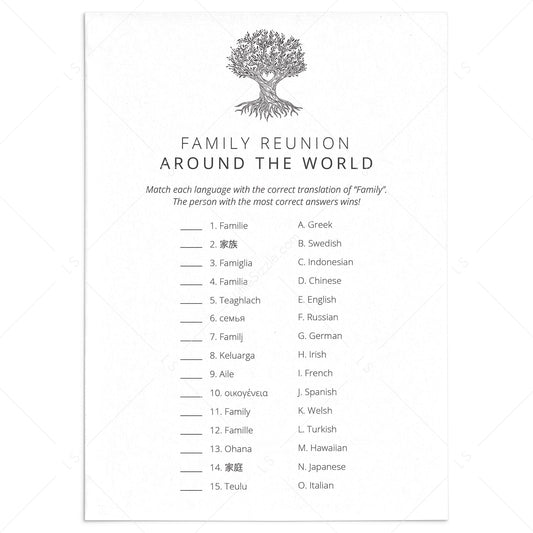 Family Around The World Game Printable by LittleSizzle