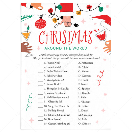 Christmas Around The World Game with Answer Key Printable by LittleSizzle