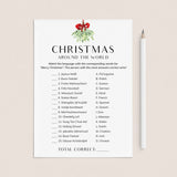 Simple Christmas Game Around The World Printable by LittleSizzle