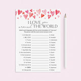 I Love You In Different Languages Game Digital Download by LittleSizzle