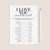 I Love You Around The World Game with Answers Printable by LittleSizzle