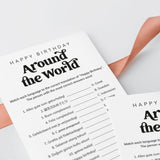 Happy Birthday Around The World Birthday Party Game Printable
