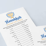 Printable Hanukkah Game Around The World with Answer Key