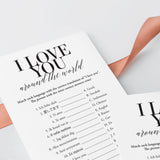 I Love You Around The World Game with Answers Printable