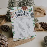 Ugly Sweater Party Game Printable Christmas Around The World