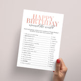 Happy Birthday Around The World with Answer Key Printable