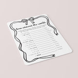 Printable Love Around The World Game with Answer Key