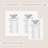 I Love You Around The World Game with Answers Printable