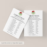 Simple Christmas Game Around The World Printable