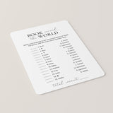 Bookclub Game Book Around The World with Answer Key Printable