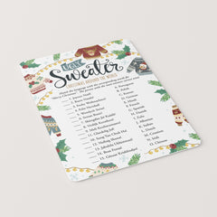 Ugly Sweater Party Game Printable Christmas Around The World