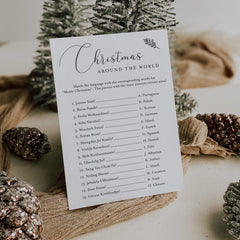 Rustic Christmas Party Game Merry Christmas Around The World