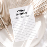 Easy Work Party Game Office Supplies A-Z Printable