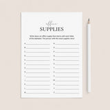 Simple Office Party Game Printable A To Z Office Supplies by LittleSizzle