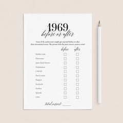 Married in 1969 55th Wedding Anniversary Party Games Bundle