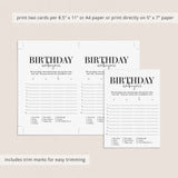 Mens Birthday Party Game Scattergories Printable