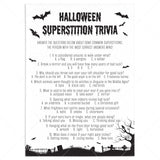 Black Halloween Trivia Quiz Questions and Answers Printable by LittleSizzle