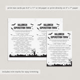 Black Halloween Trivia Quiz Questions and Answers Printable