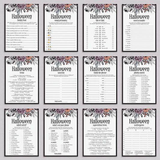 Gothic Halloween Party Games Bundle Printable by LittleSizzle