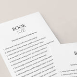 Book Club Icebreaker Printable Book Talk Questions