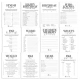 Born in 1961 65th Birthday Party Games Bundle For Men by LittleSizzle