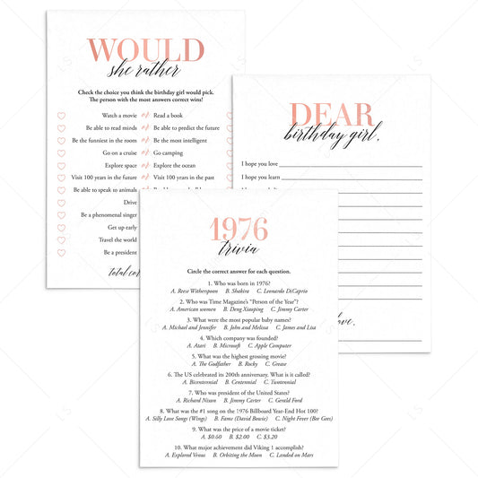 50th Birthday Games For Her Born in 1976 by LittleSizzle