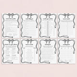 Girls Night Games Printable Bundle Bow Theme by LittleSizzle