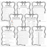 Bachelorette Games Black Bow Theme | Hen Do Party | Hens Night Games by LittleSizzle