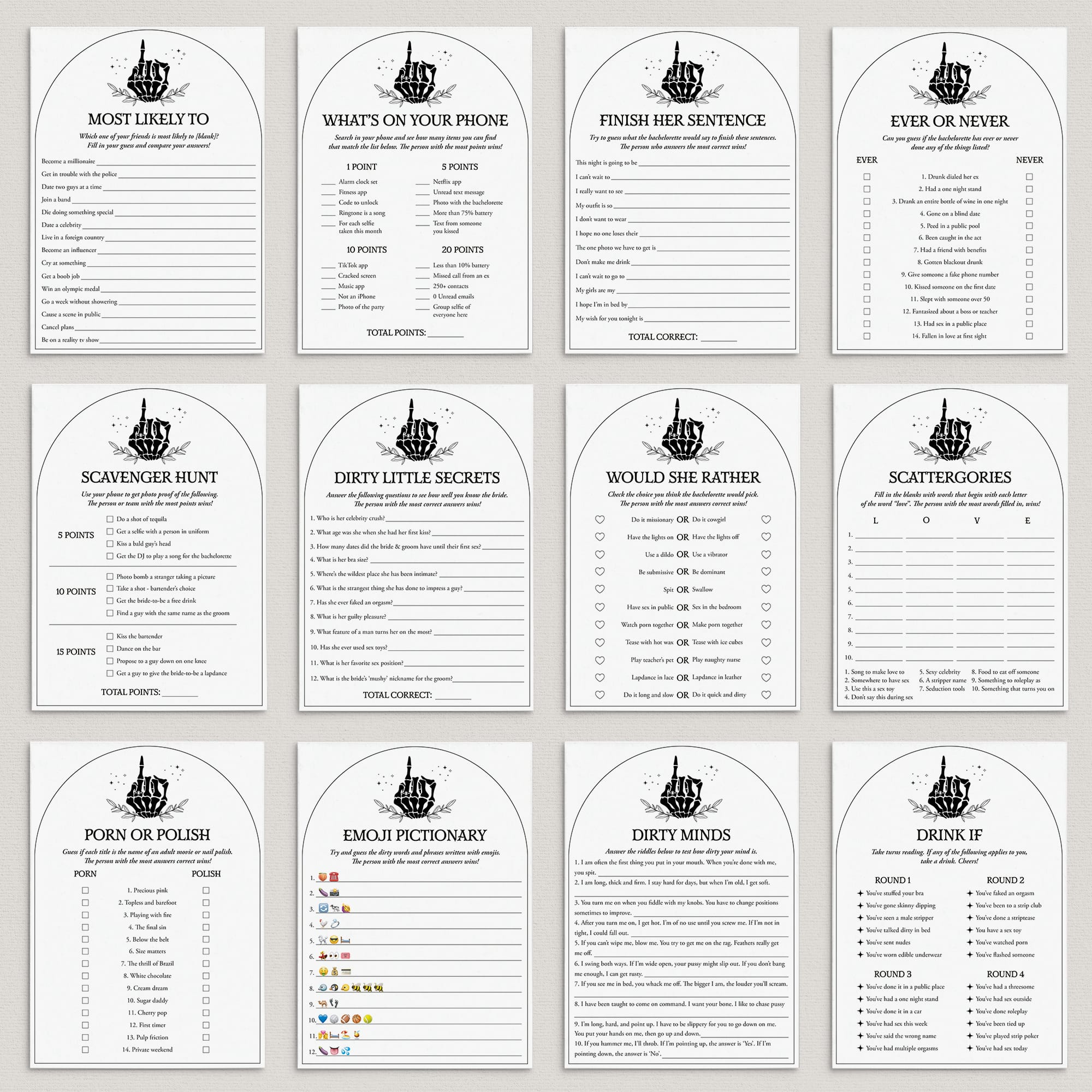Bride or Die Bachelorette Games Printable by LittleSizzle