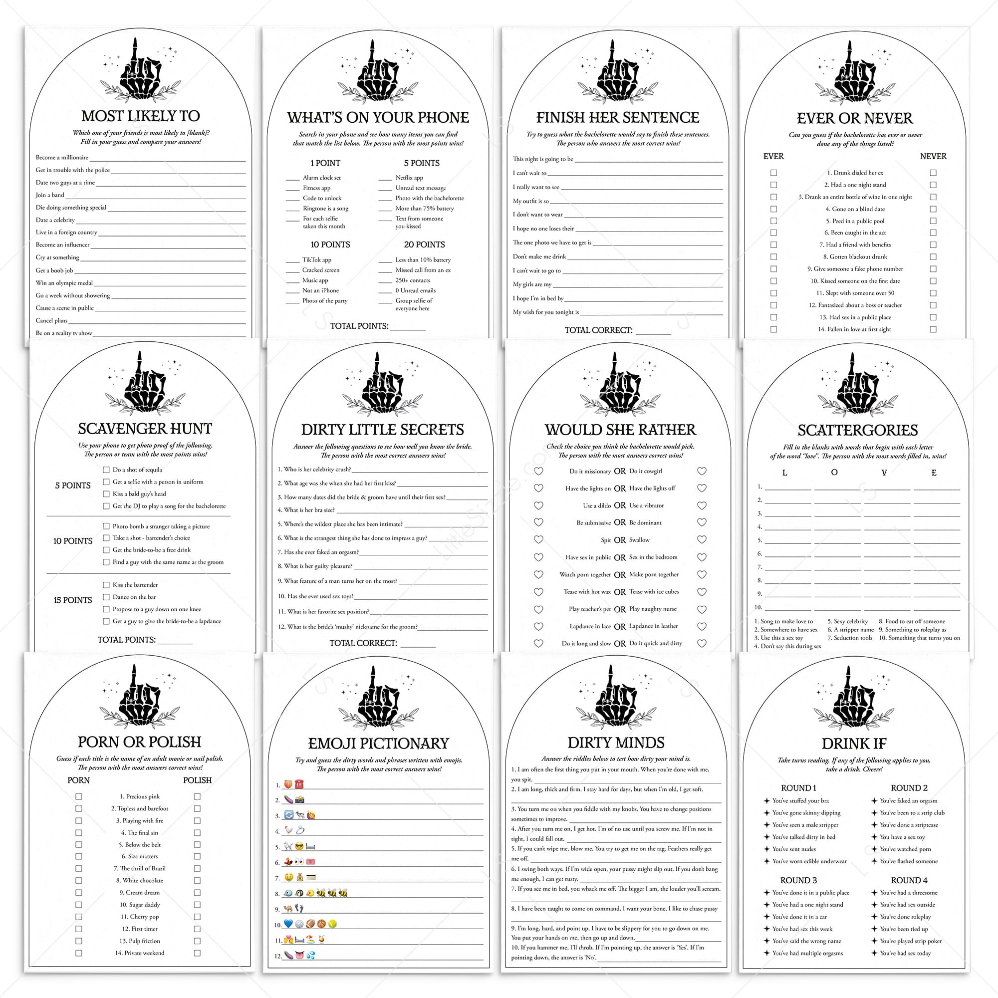 Bride or Die Bachelorette Games Printable by LittleSizzle