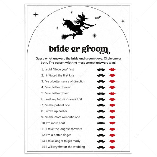 This Witch Is Getting Hitched Bridal Shower Game Bride or Groom Printable by LittleSizzle