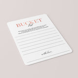 Printable Birthday Bucket List Card for Women