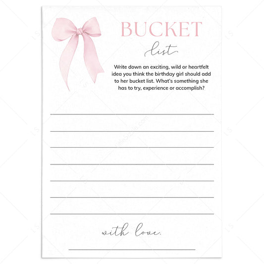 Birthday Bucket List Cards for Her Printable by LittleSizzle