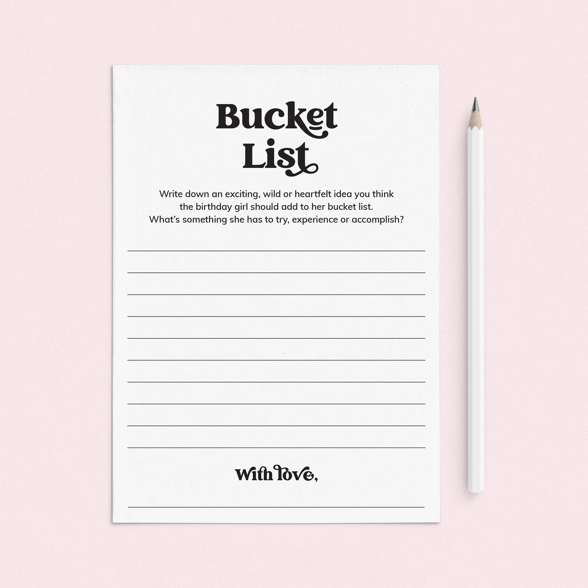 Birthday Bucket List Ideas for Her Printable by LittleSizzle
