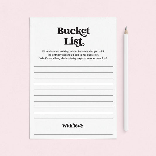 Birthday Bucket List Ideas for Her Printable by LittleSizzle