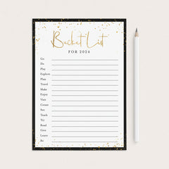 New Years Bucket List for 2024 Printable by LittleSizzle
