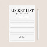 Retirement Bucket List Cards Printable