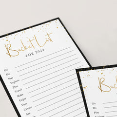 New Years Bucket List for 2024 Printable