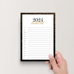 2024 New Year's Bucket List Card Printable